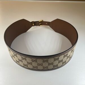 GUCCI Canvas & Leather Wide Belt for Women​​